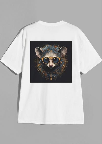 POSSUM WITH FLOWERS PREMIUM PRINT TSHIRT